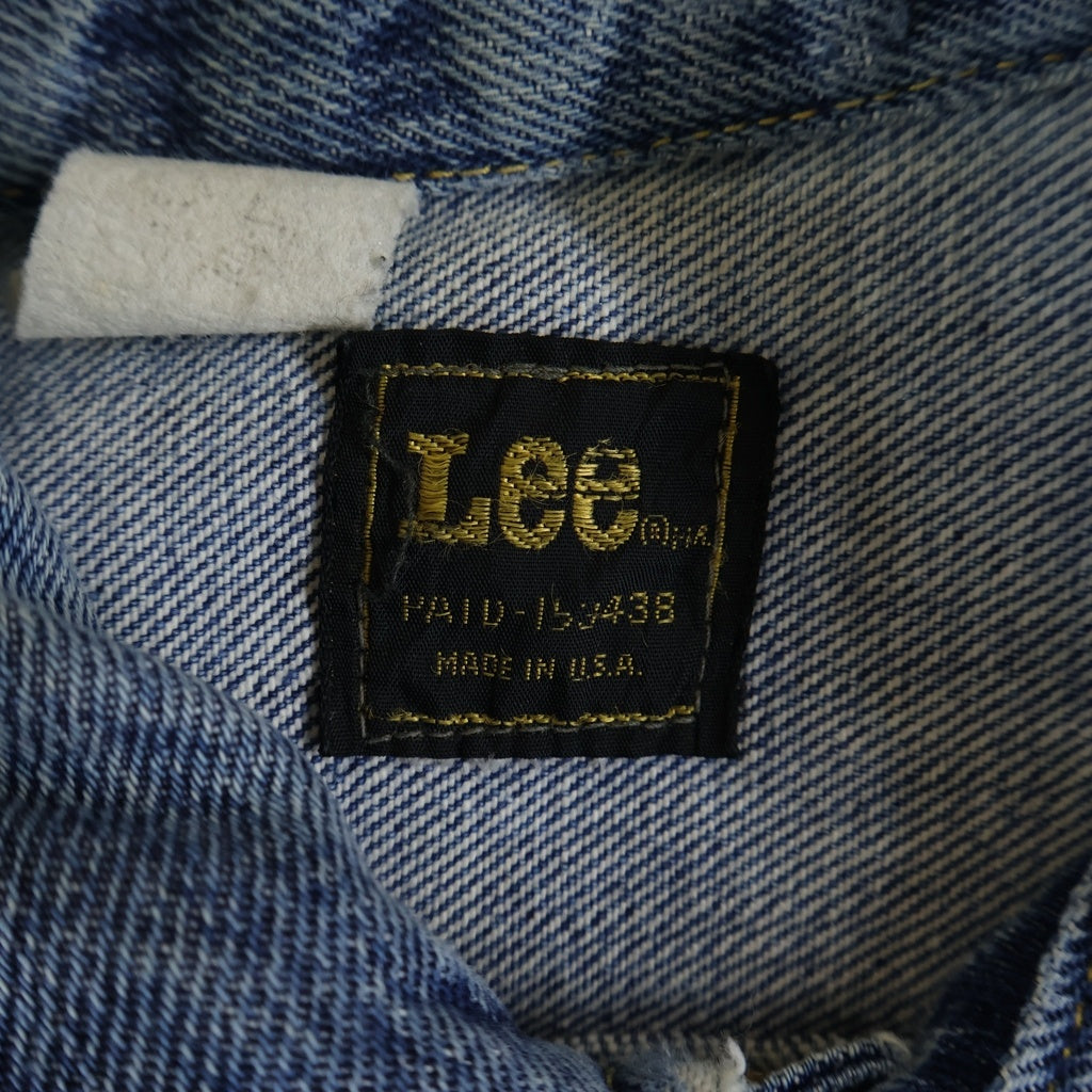 LEE(リー) 80-90S VINTAGE PATD-153438 ヴィンテージ ワッペンカスタム USA製 デニム トラッカージャケット インディゴ