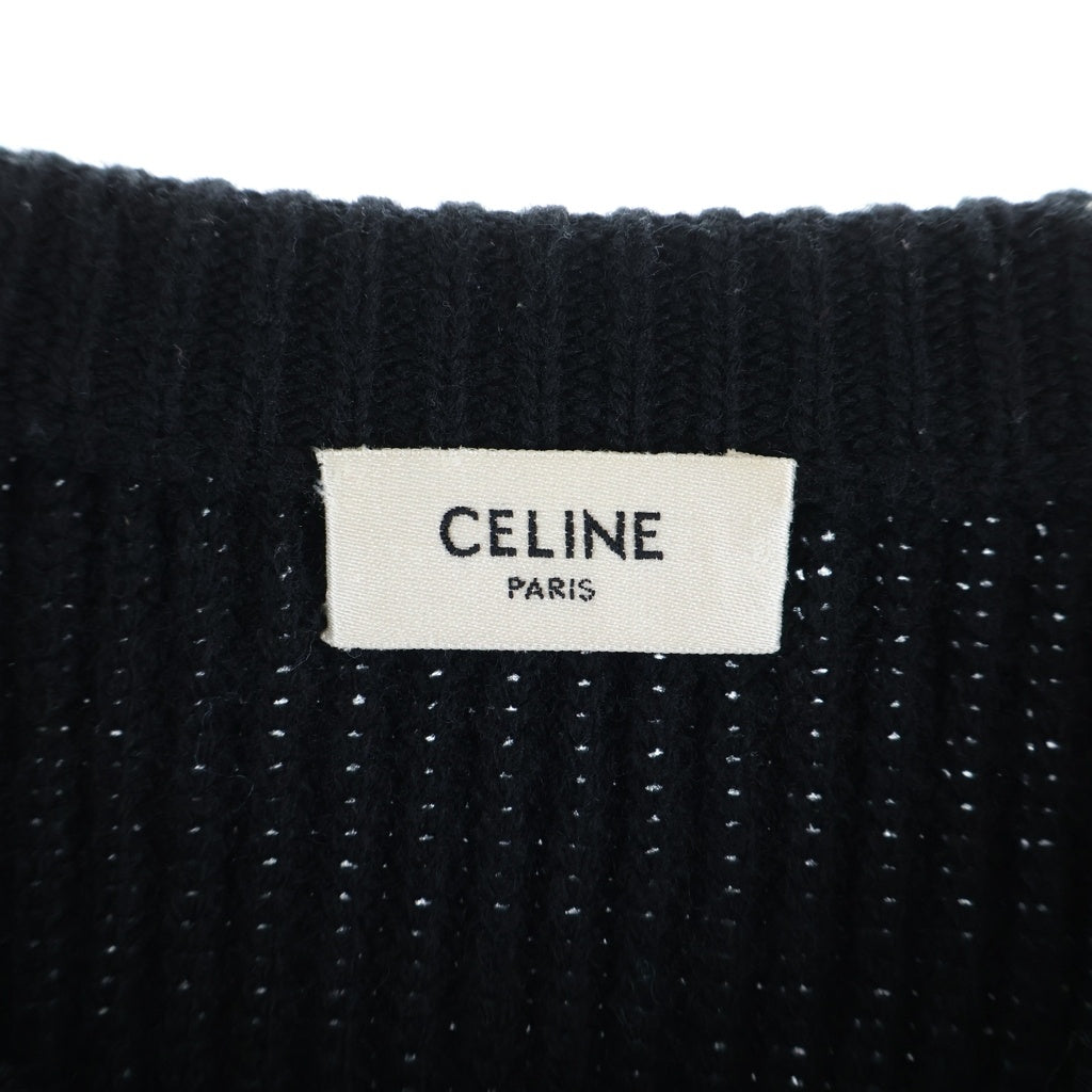 CELINE(セリーヌ) ロゴエンブロイダリー オーバーサイズニット セーター ブラック 2A19R423P