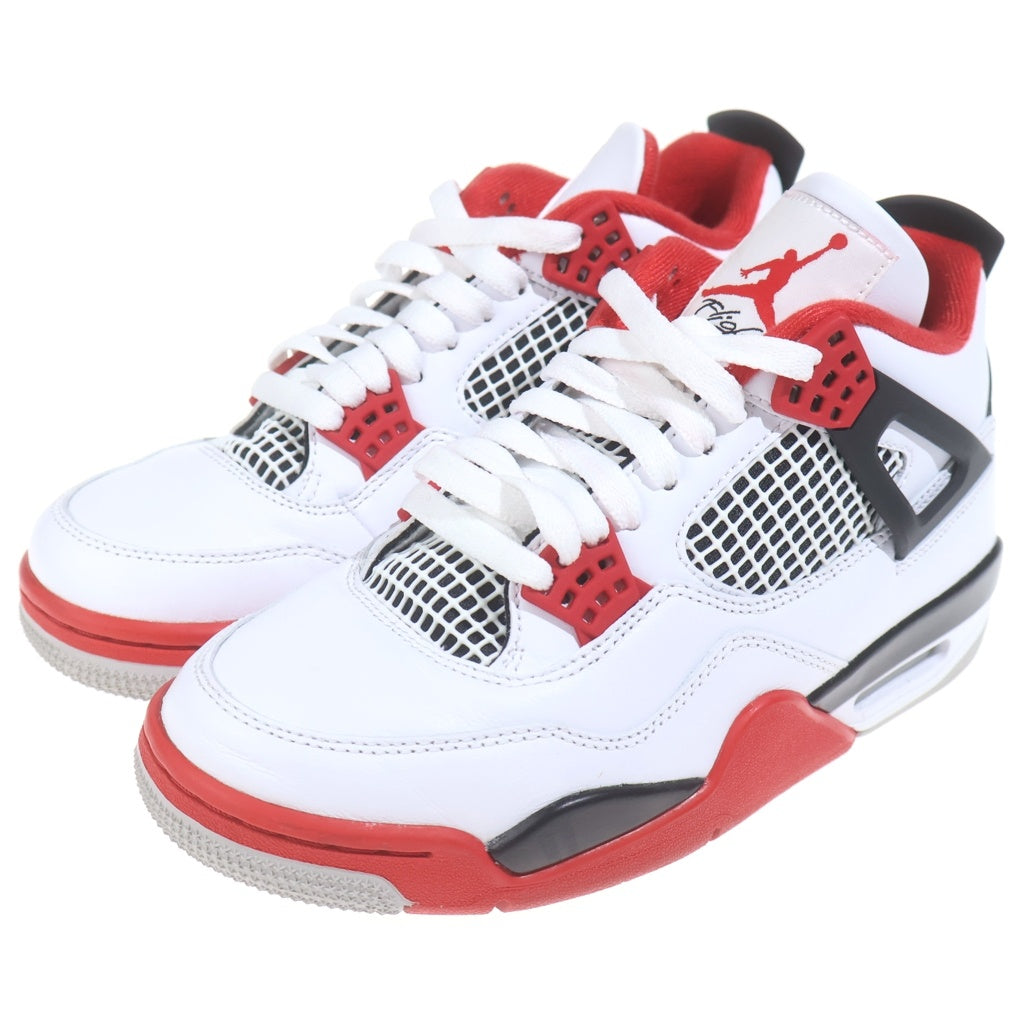 NIKE(ナイキ) AIR JORDAN 4 RETRO OG FIRE RED 2020 エアジョーダン4 レトロ ファイヤーレッド ハイカットスニーカー ホワイト/レッド レディース US6/24cm DC7770-160