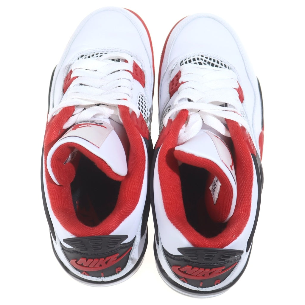 NIKE(ナイキ) AIR JORDAN 4 RETRO OG FIRE RED 2020 エアジョーダン4 レトロ ファイヤーレッド ハイカットスニーカー ホワイト/レッド レディース US6/24cm DC7770-160