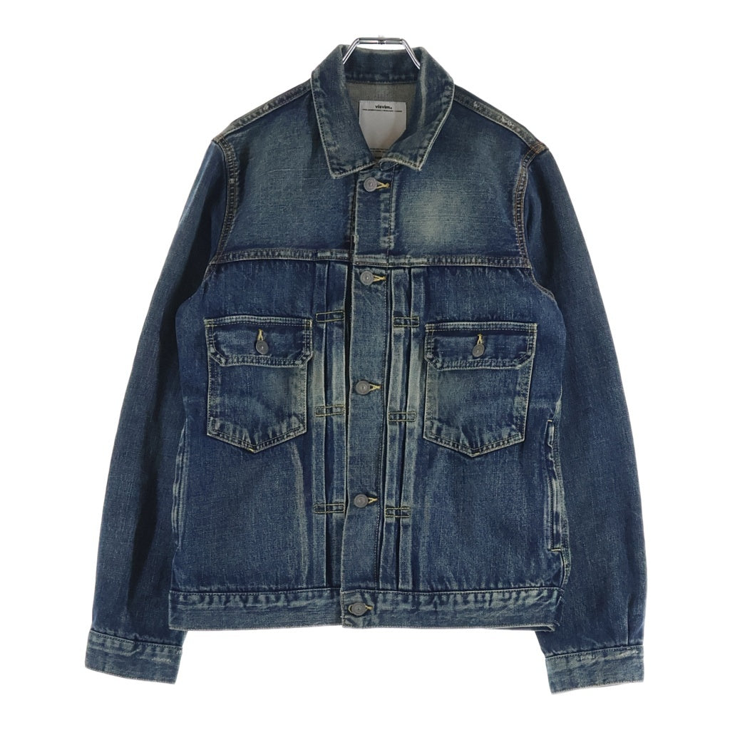 VISVIM(ヴィスヴィム) 11AW SOCIAL SCULPTURE 101 JKT ソーシャルスカルプチャー パイソンパッチ デニムトラッカージャケット インディゴ VS0001827