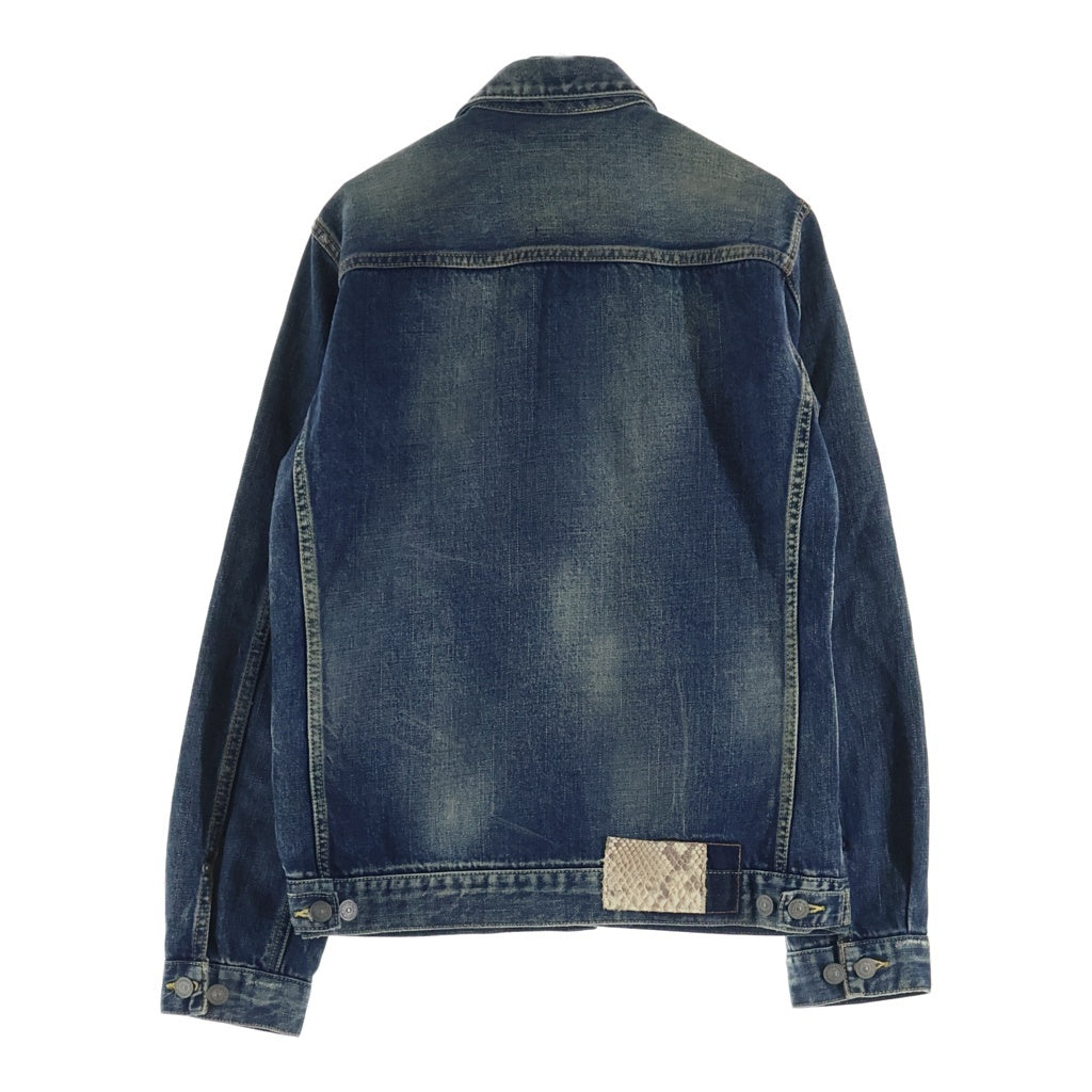 VISVIM(ヴィスヴィム) 11AW SOCIAL SCULPTURE 101 JKT ソーシャルスカルプチャー パイソンパッチ デニムトラッカージャケット インディゴ VS0001827