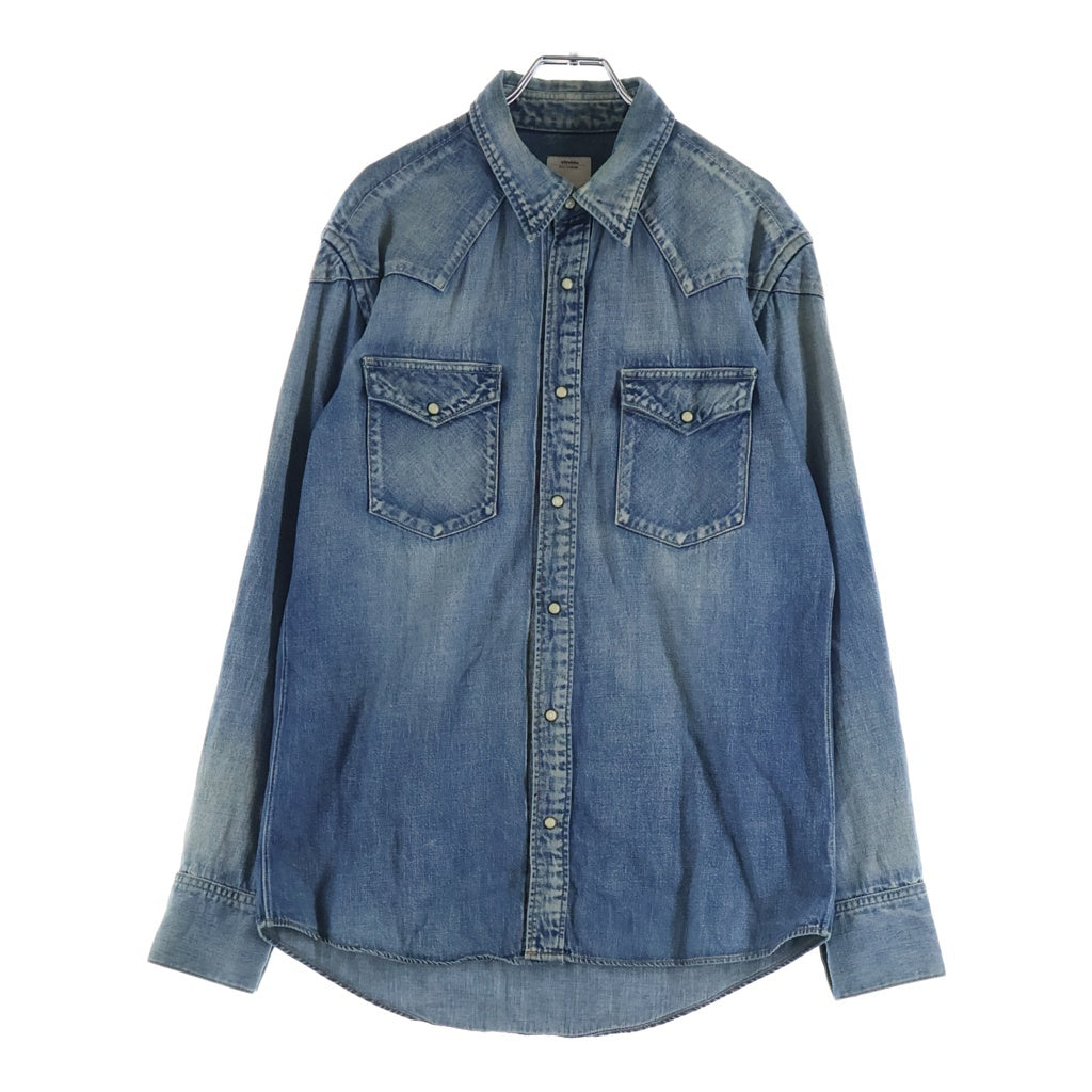 VISVIM(ヴィスヴィム) SOCIAL SCULPTURE SHIRT DMGD ソーシャル スカルプチャー デニム ウエスタン長袖シャツ インディゴ 0112305007002