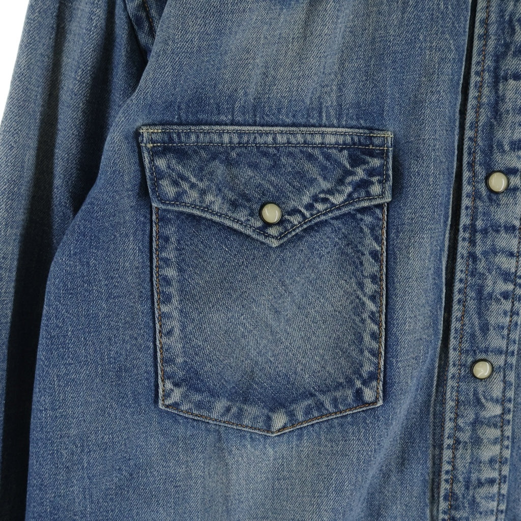 VISVIM(ヴィスヴィム) SOCIAL SCULPTURE SHIRT DMGD ソーシャル スカルプチャー デニム ウエスタン長袖シャツ インディゴ 0112305007002