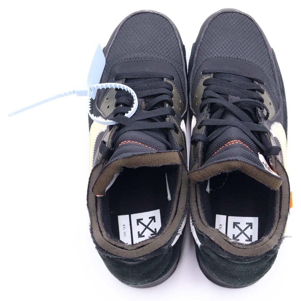 NIKE(ナイキ) ×OFF-WHITE THE 10 AIR MAX 90 オフホワイト ザテン エアマックス90 ローカットスニーカー ブラック US10.5/28.5cm AA7293-001