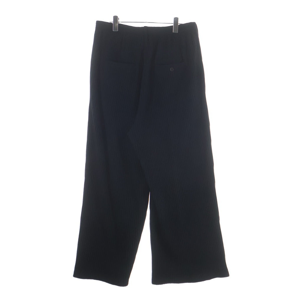 ANCELLM(アンセルム) WIDE EASY PANTS ワイド プリーツ イージーパンツ ブラック ANC-PT113-B