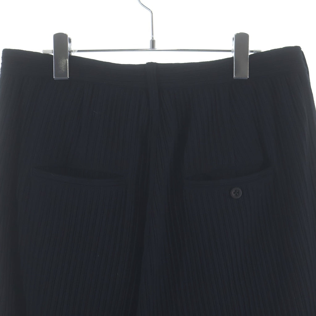 ANCELLM(アンセルム) WIDE EASY PANTS ワイド プリーツ イージーパンツ ブラック ANC-PT113-B