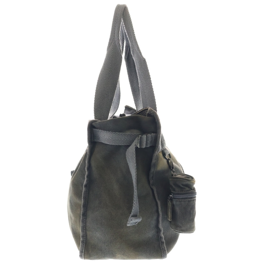 DIESEL(ディーゼル) ステンシル ドッキング ヴィンテージ加工 デニムトートバッグ ハンドバッグ グレー