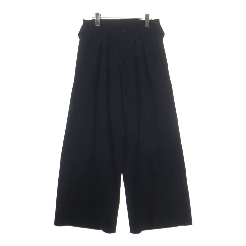 sulvam(サルバム) 20AW Gabardine Boot Cut Pants ギャバジン ブーツカットパンツ ブラック SS-P02-100