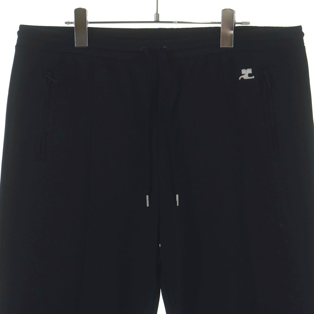 COURREGES(クレージュ) TRACKSUIT INTERLOCK PANTS インターロック トラックスーツパンツ ブラック VESJPA164