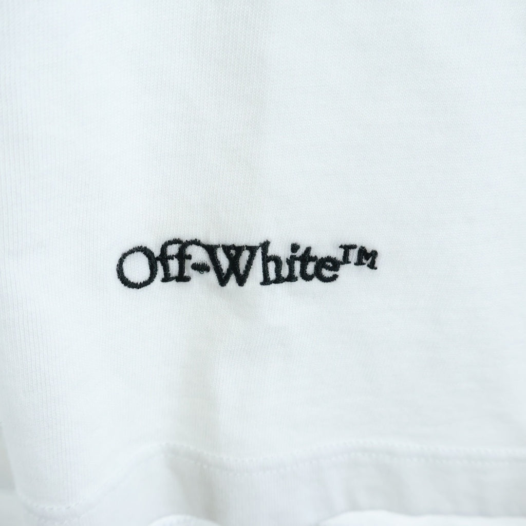 OFF-WHITE(オフホワイト) 23SS Scribble Diag Over S/S スクリブル ダイアゴナル オーバー クルーネック半袖Tシャツ カットソー ホワイト OMAA038S23JER007