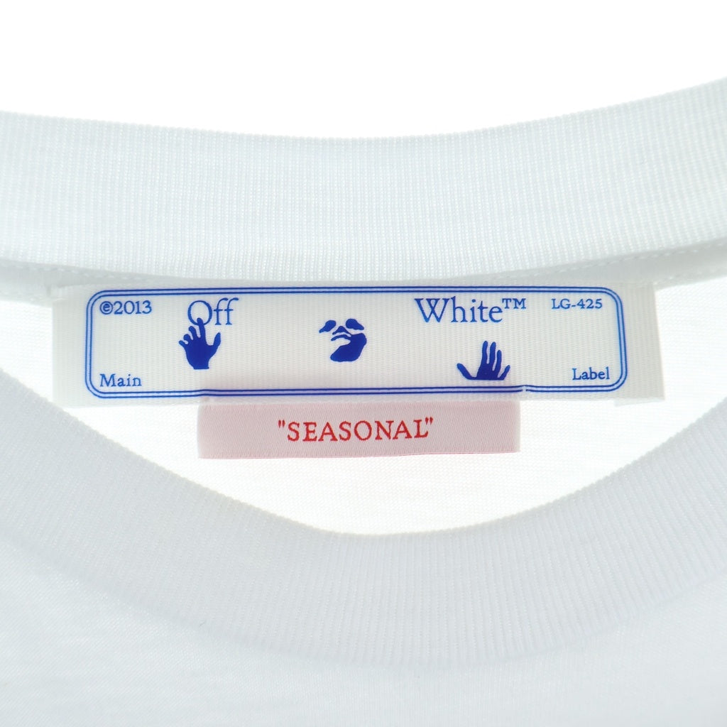OFF-WHITE(オフホワイト) 23SS Scribble Diag Over S/S スクリブル ダイアゴナル オーバー クルーネック半袖Tシャツ カットソー ホワイト OMAA038S23JER007
