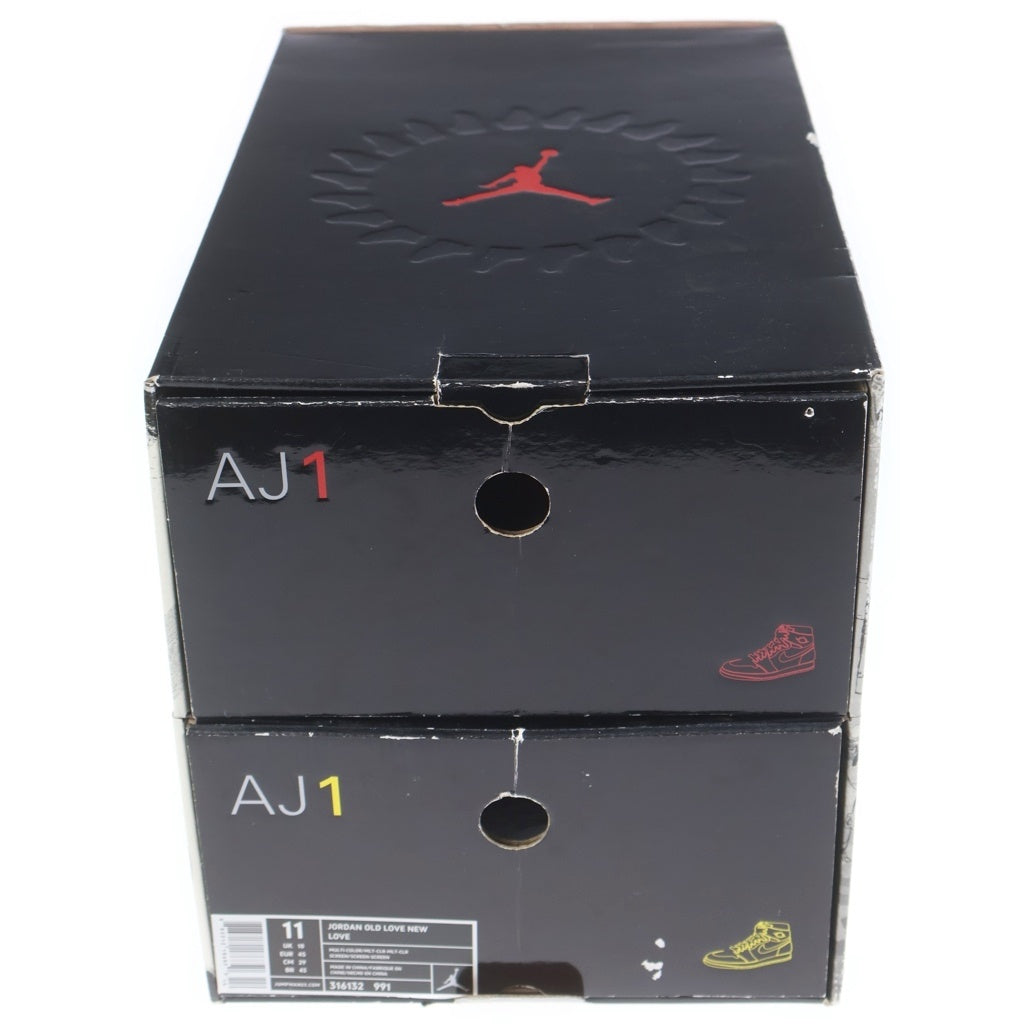 NIKE(ナイキ) AIR JORDAN 1 MID OLD LOVE AIR JORDAN 1 MID NEW LOVE エアージョーダン1 ニューラブ ミッドカットスニーカー イエロー/ブラック US11/29cm 136085-072