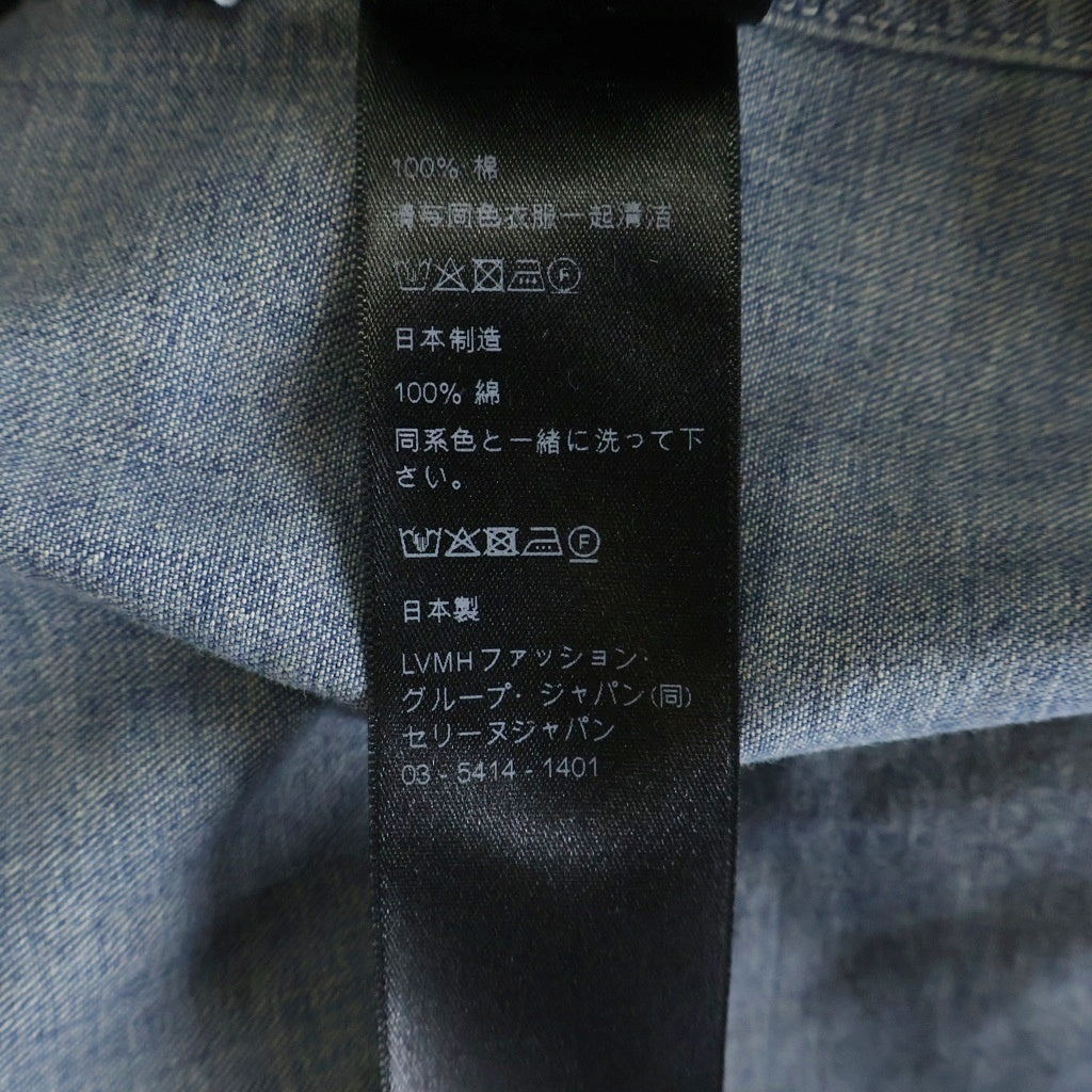 CELINE(セリーヌ) 25AW SHORT SLEEVED SHIRT IN COTTON DENIM コットン デニム ショートスリーブ 半袖シャツ インディゴ RC07K208I.07UO