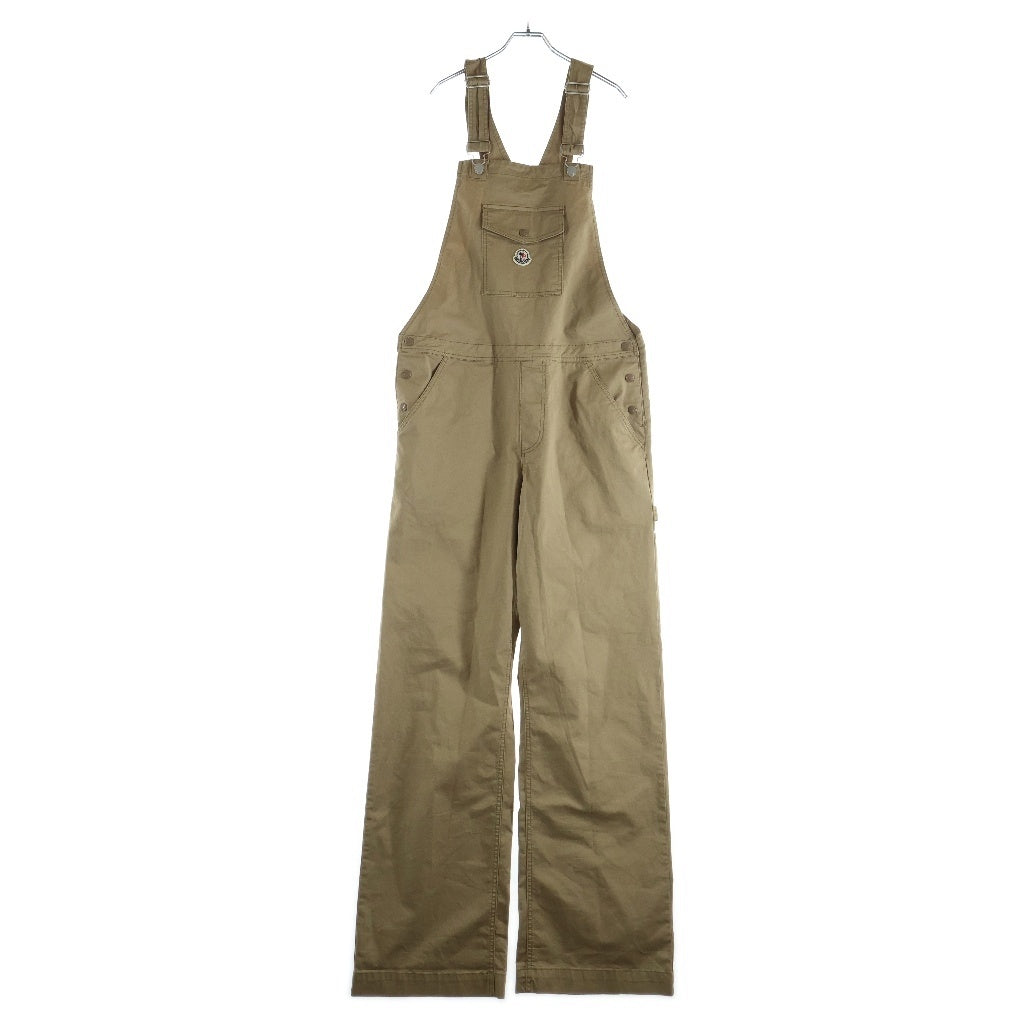 MONCLER(モンクレール) 25SS GABARDINE OVERALLS ギャバジン ロゴパッチ オーバーオール オールインワン ツナギ ベージュ K10912G00001 57448