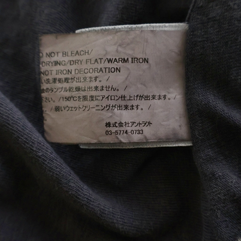 READY MADE(レディメイド) SS T-SHIRT SMILE スマイル スプラッタープリントデザイン クルーネック半袖Tシャツカットソー グレー RE-CO-BK-00-00-279