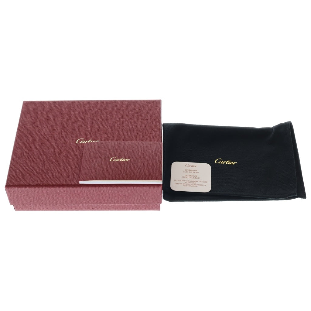 Cartier(カルティエ) C ドゥ カルティエ カーフスキン バイフォルド ウォレット 二つ折り財布 ブラウン L3002437 レディース