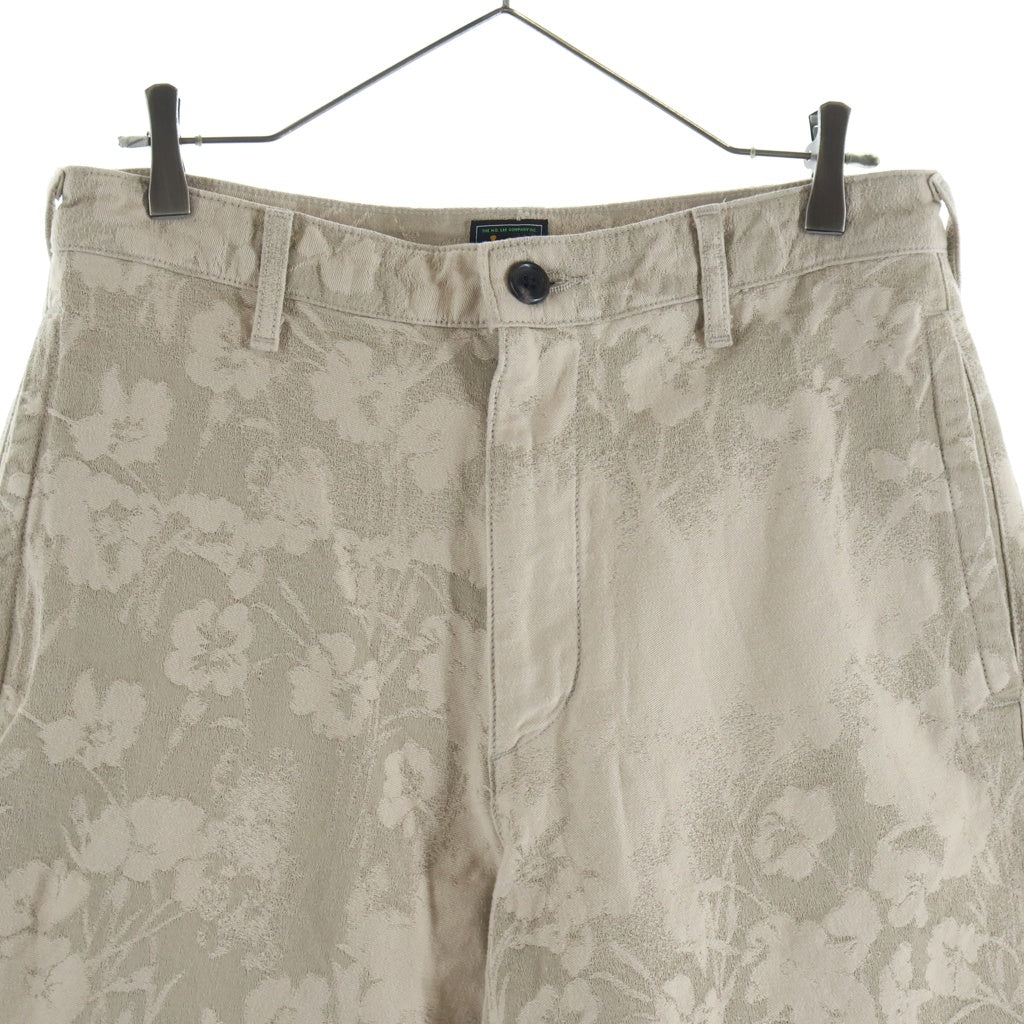 LEE(リー) ×PAUL SMITH JACQUARD TAPERED TROUSERS ポールスミス ジャカード 花柄 テーパードトラウザーズ ベージュ LB0588