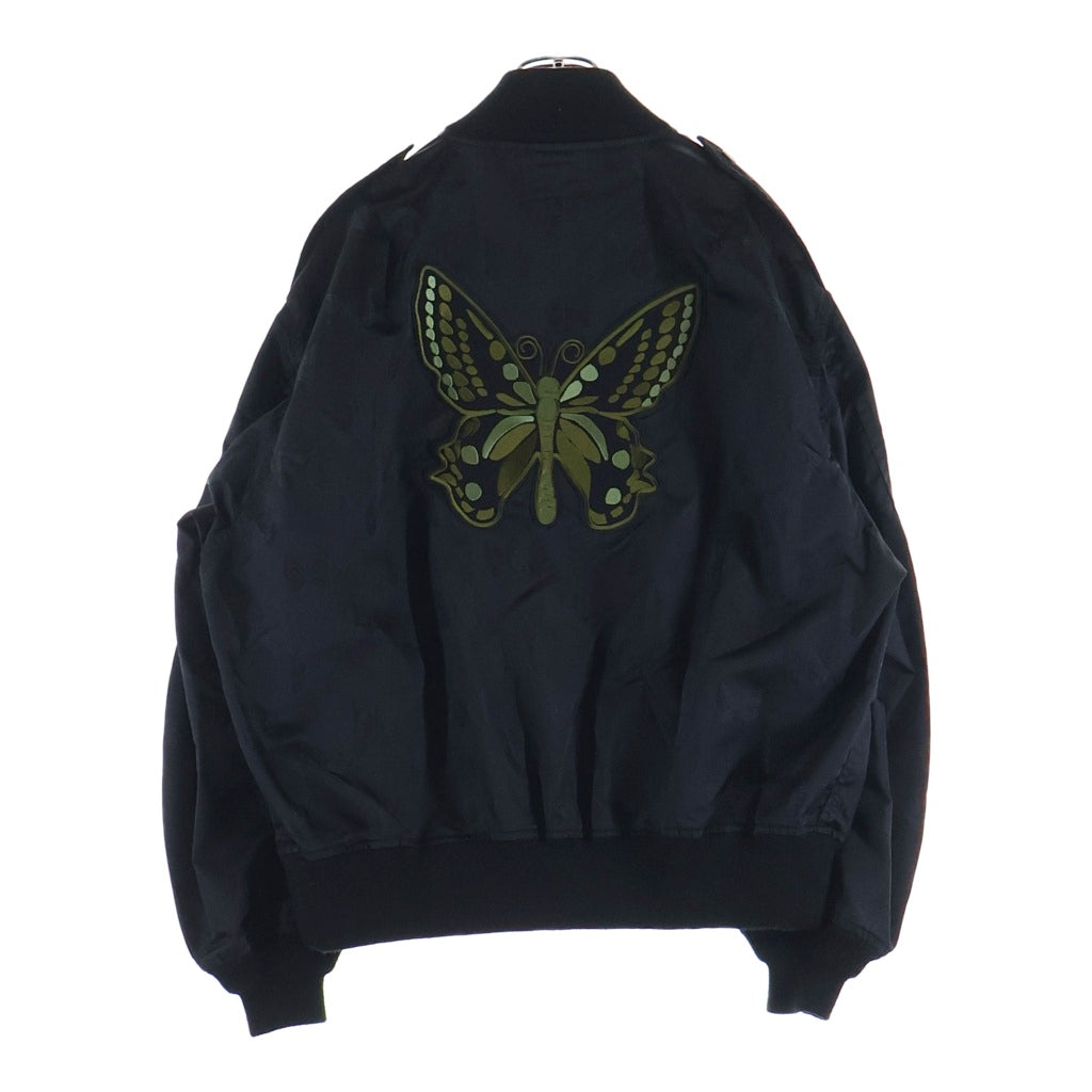 Needles(ニードルス) L2-B JACKET パッチワーク ジップアップ フライトジャケット ブラック QV131