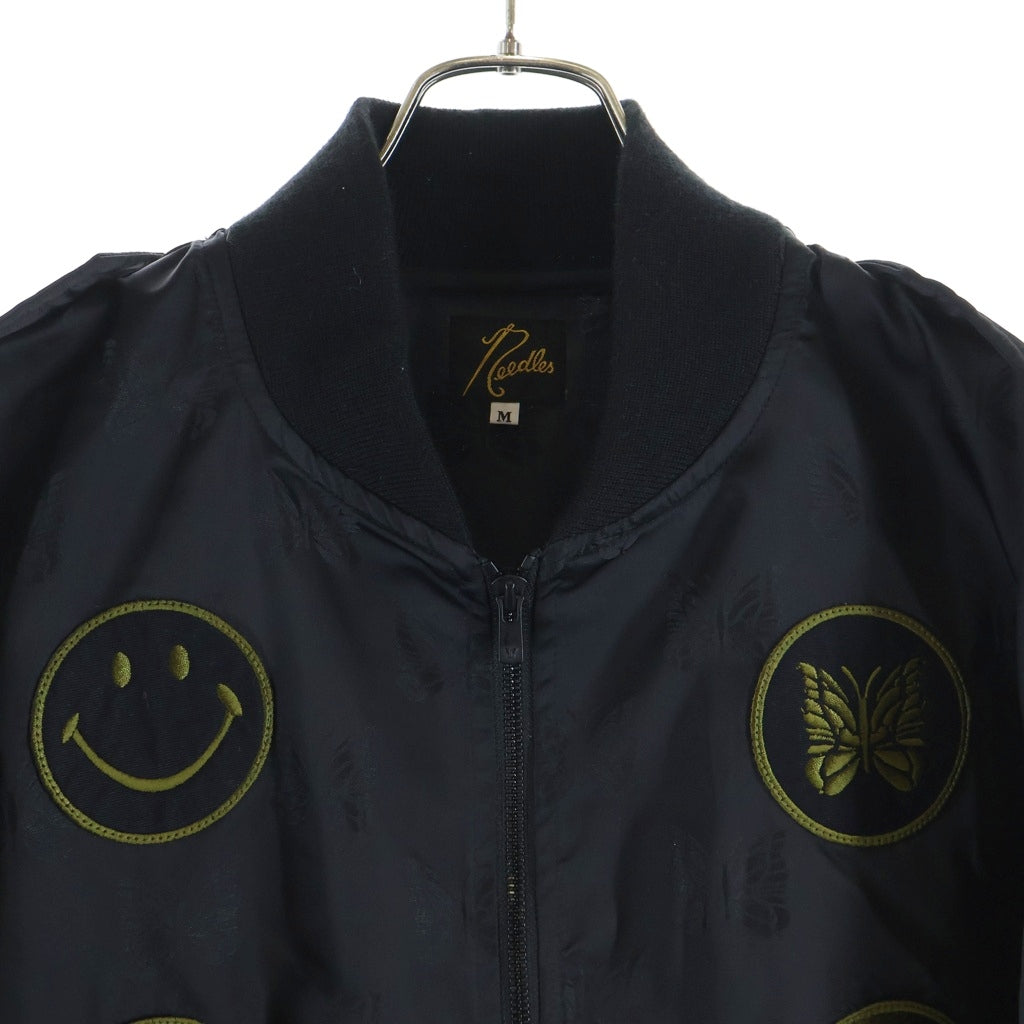 Needles(ニードルス) L2-B JACKET パッチワーク ジップアップ フライトジャケット ブラック QV131