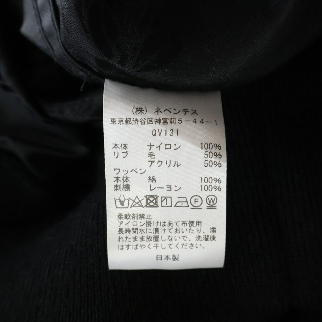 Needles(ニードルス) L2-B JACKET パッチワーク ジップアップ フライトジャケット ブラック QV131