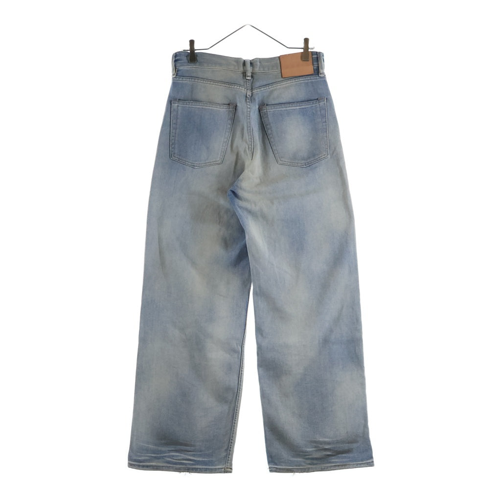 Acne Studios(アクネ ストゥディオズ) 1981M FN CARVER ケイバー ダメージ加工 ボタンフライ ストレートデニムパンツ インディゴ B00395
