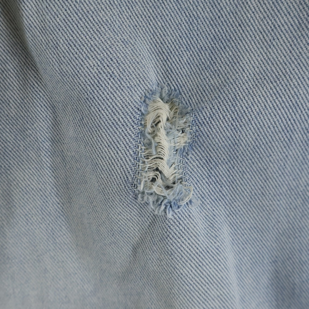 Acne Studios(アクネ ストゥディオズ) 1981M FN CARVER ケイバー ダメージ加工 ボタンフライ ストレートデニムパンツ インディゴ B00395