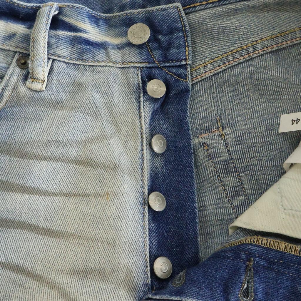 Acne Studios(アクネ ストゥディオズ) 1981M FN CARVER ケイバー ダメージ加工 ボタンフライ ストレートデニムパンツ インディゴ B00395
