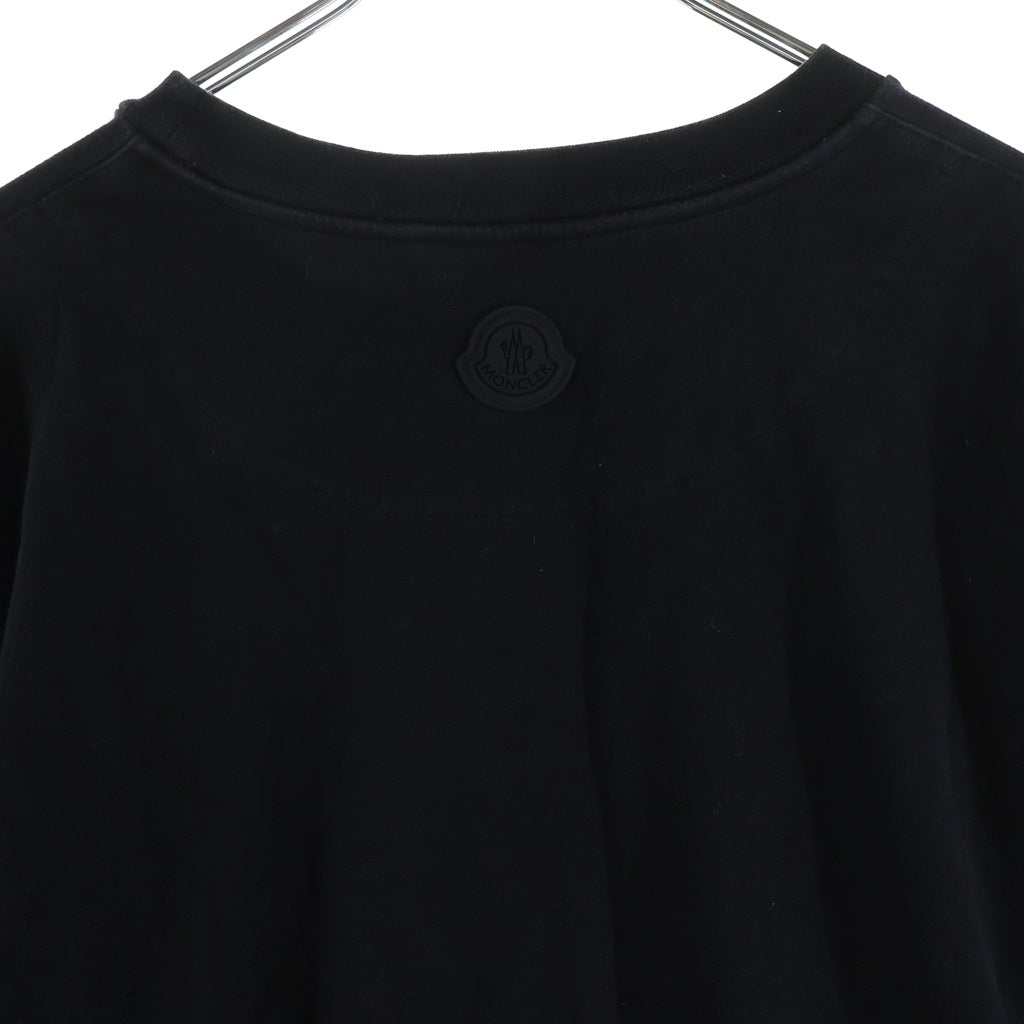 MONCLER(モンクレール) 22AW フロントプリント クルーネック長袖 ドッキングTシャツカットソー ブラック H20918D00006