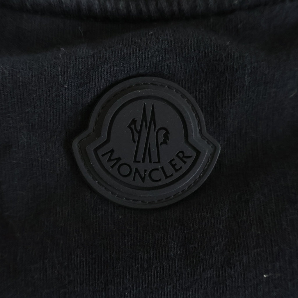 MONCLER(モンクレール) 22AW フロントプリント クルーネック長袖 ドッキングTシャツカットソー ブラック H20918D00006