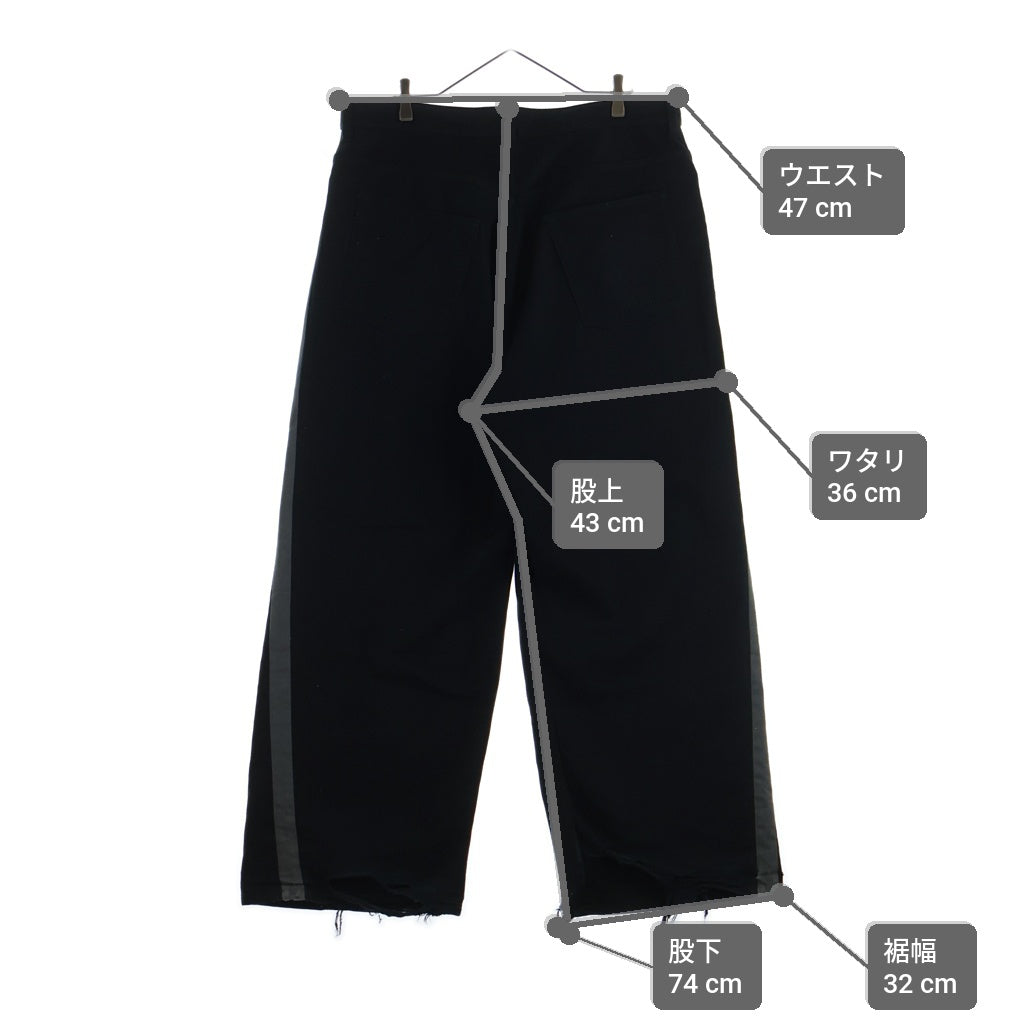 BALENCIAGA(バレンシアガ) ×UNDER ARMOUR Tracksuit Denim Pants アンダーアーマー トラックスーツデニムパンツ ブラック 815765