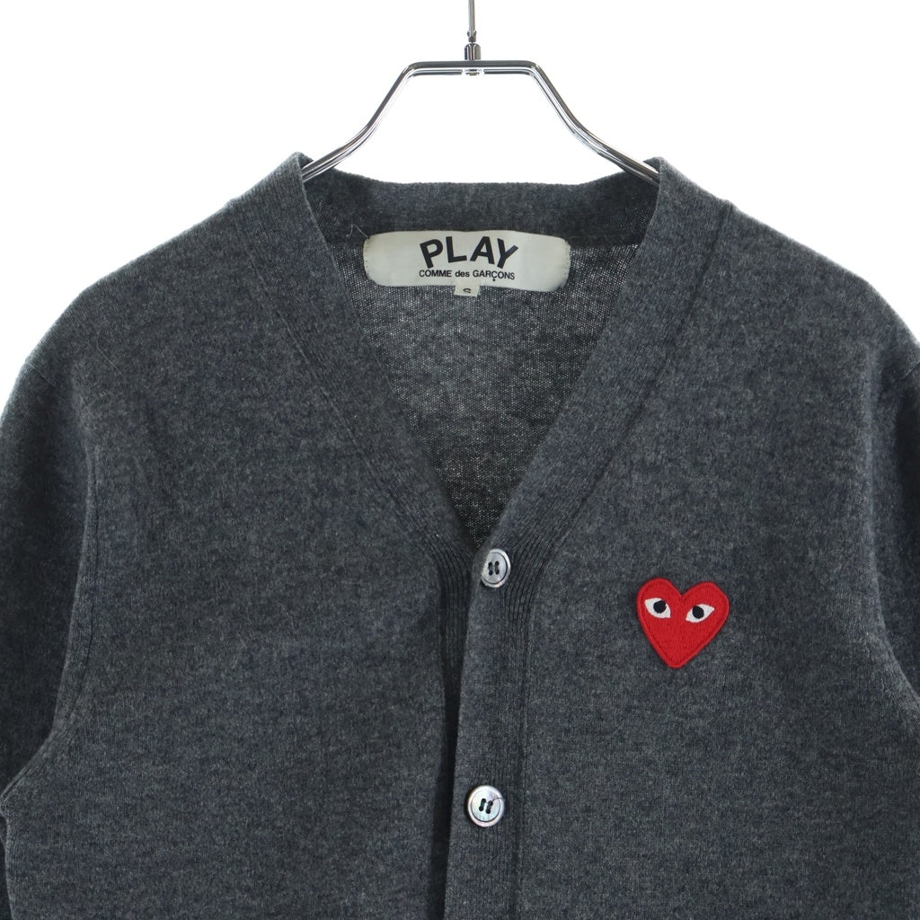 PLAY COMME des GARCONS(プレイコムデギャルソン) AD2015 Heart Logo cardigan ハートロゴカーディガン グレー AZ-N008