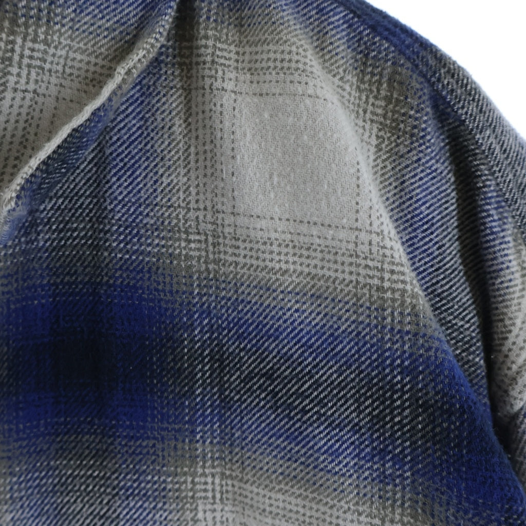 STUSSY(ステューシー) 23SS BAY PLAID SHIRT ベイ プレイド オンブレ ネルシャツ 長袖 トルコ製 ブルー/グレー 1110292