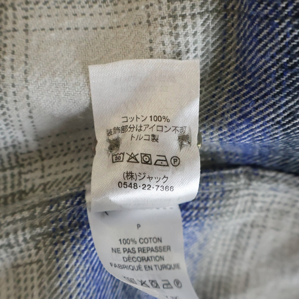 STUSSY(ステューシー) 23SS BAY PLAID SHIRT ベイ プレイド オンブレ ネルシャツ 長袖 トルコ製 ブルー/グレー 1110292