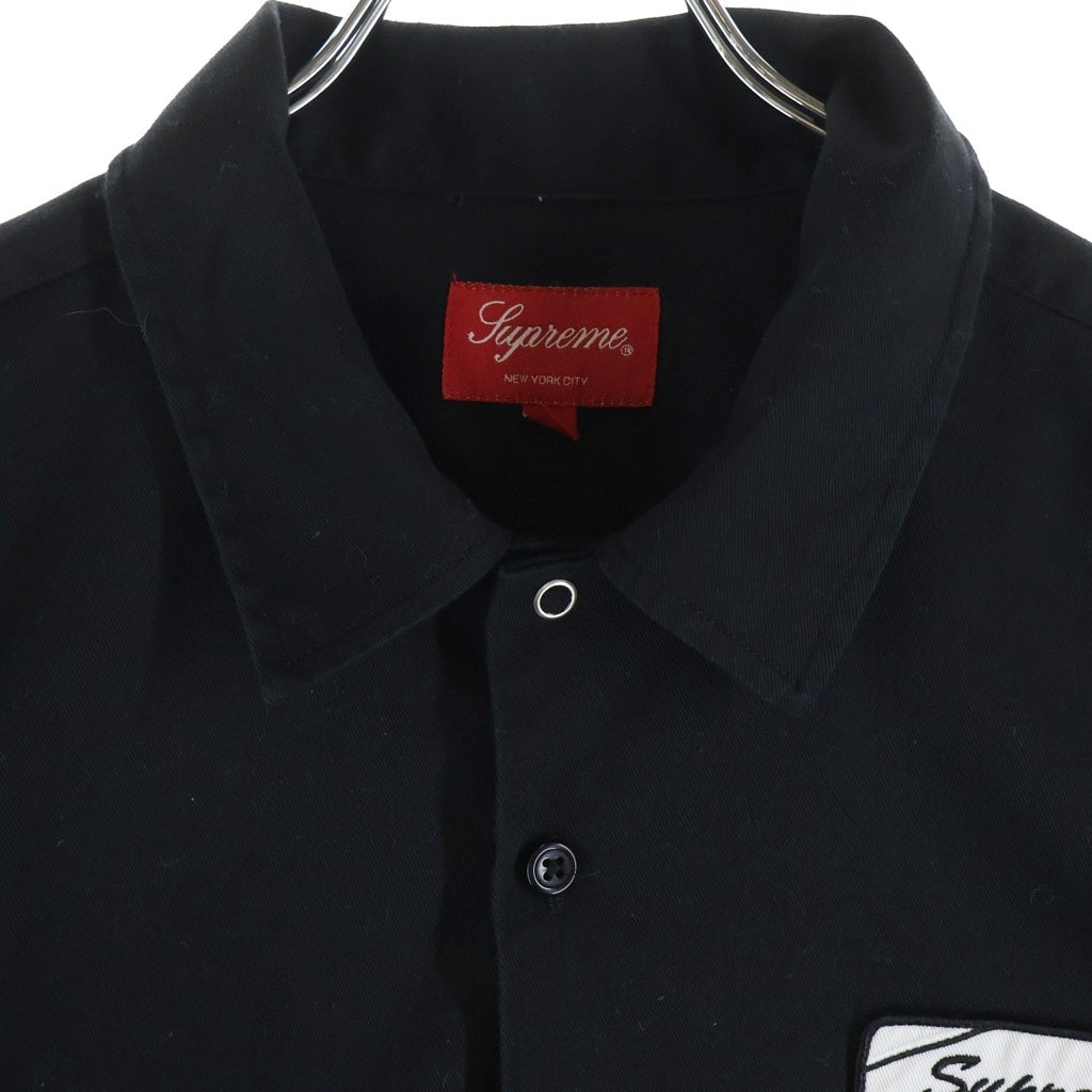 SUPREME(シュプリーム) 21SS Dog S/S Work Shirt ドッグ バックフェルトデザイン 半袖ワークシャツ ブラック