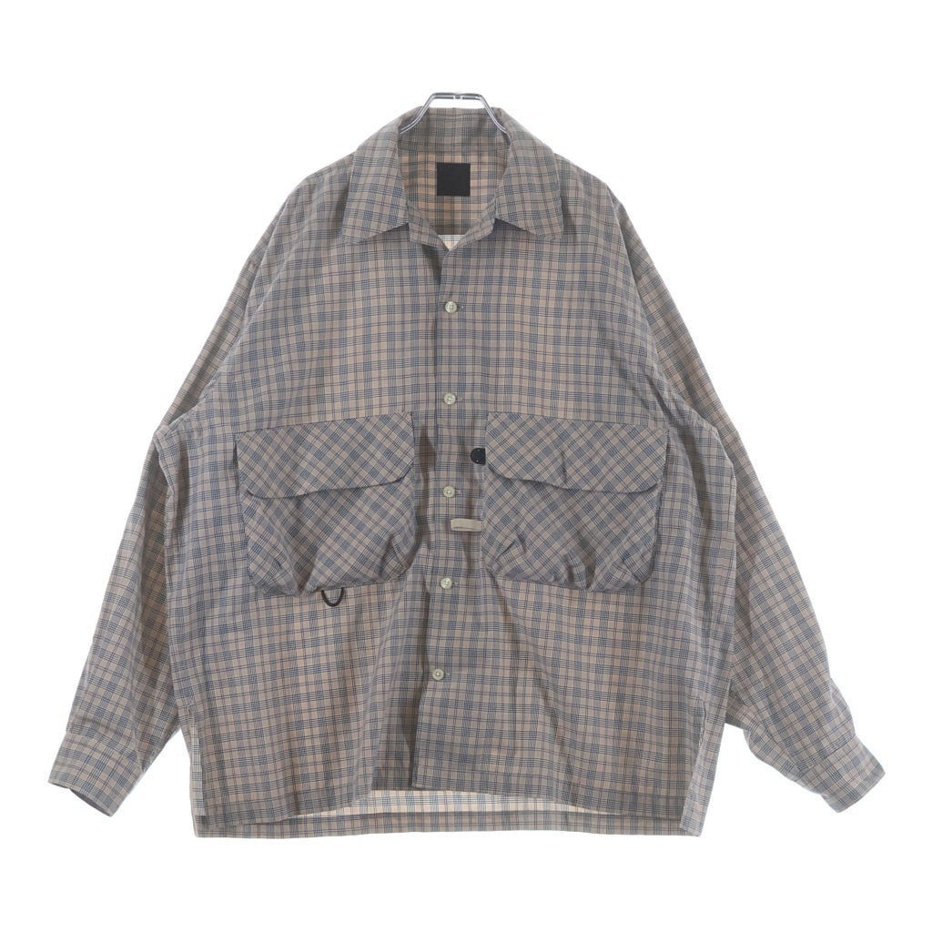 DAIWA PIER39(ダイワ ピアサーティナイン) 25AW TECH SPORTS OPEN COLLAR SHIRT L/S NOVA CHECK ノヴァチェック テックスポーツ オープンカラー長袖シャツ ベージュ BE-81025W