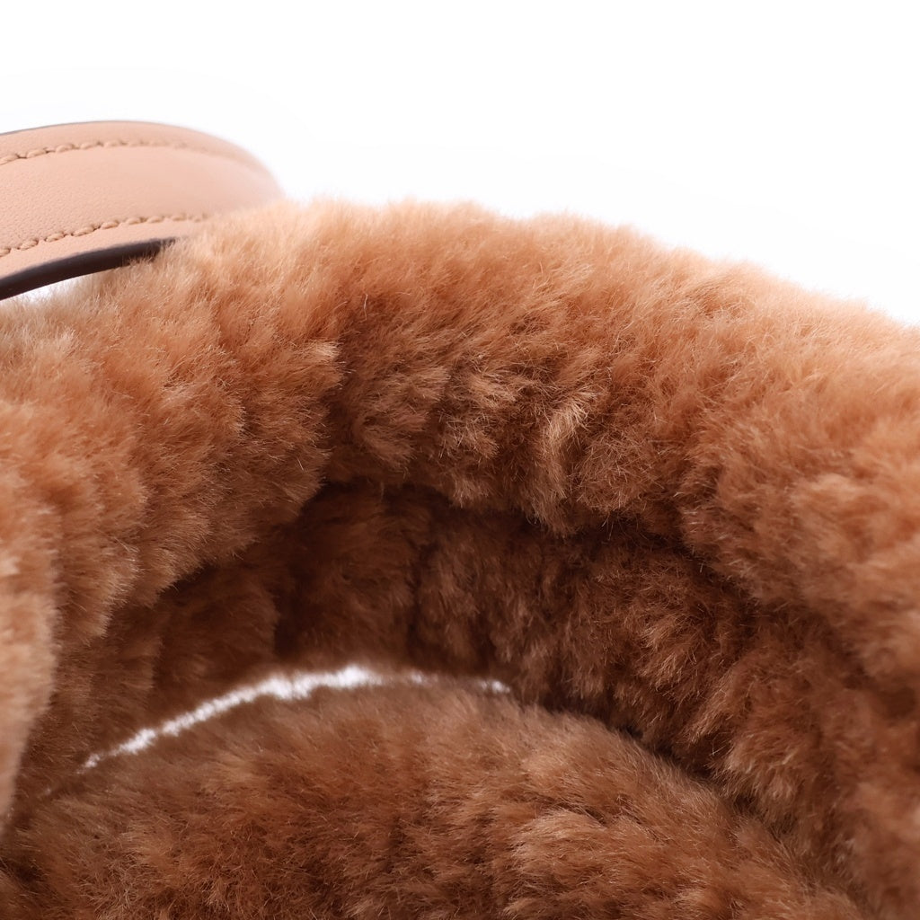 Kate Spade(ケイトスペード) 25SS ELLIE FAUX FUR SMALL TOTE エリー フェイクファー 2WAY スモールトートバッグ ショルダーバッグ ブラウン KI861 レディース