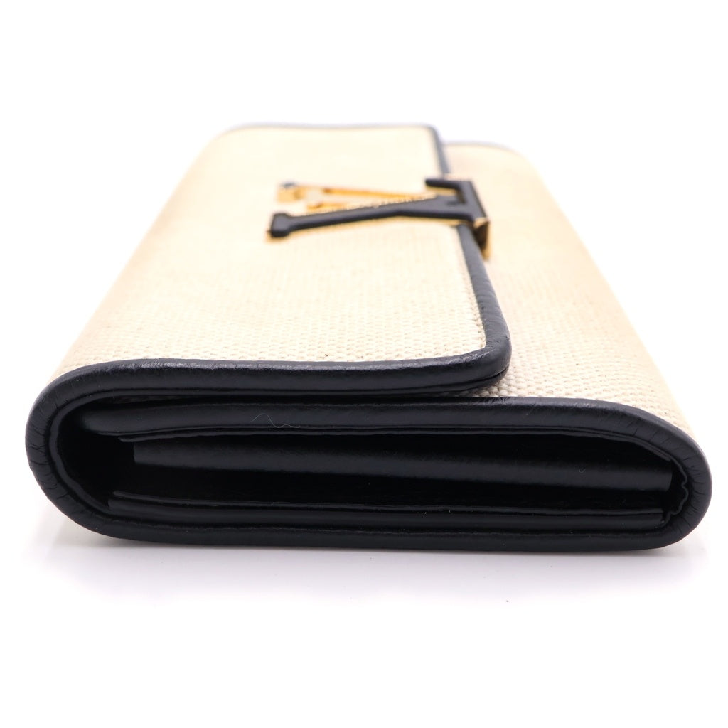 LOUIS VUITTON(ルイヴィトン) ポルトフォイユ カプシーヌ キャンバスロングウォレット 長財布 アイボリー M80435 RFID レディース