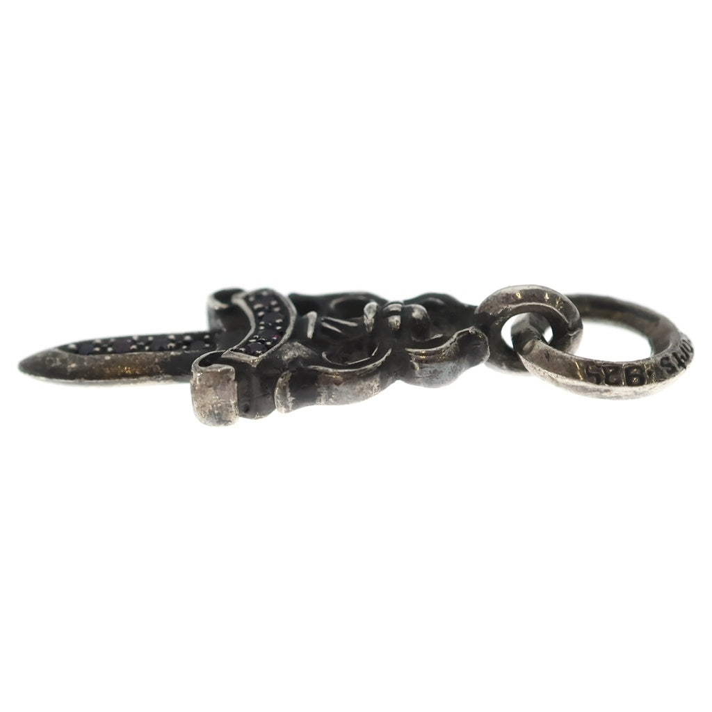 CHROME HEARTS(クロムハーツ) OLD #5 DAGGER P/SAF P オールド ダガーチャーム ピンクサファイア ペンダントトップ シルバー