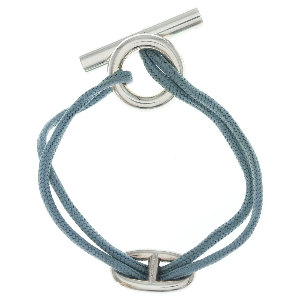 HERMES(エルメス) シェーヌダンクル スキッパー ブレスレット シルバー/ライトブルー