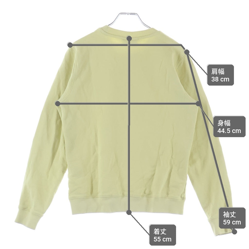 MAISON KITSUNE(メゾンキツネ) FOX HEAD PATCH フォックス ヘッド パッチ クルーネックスウェットトレーナー レディース イエロー LW00302KM0001