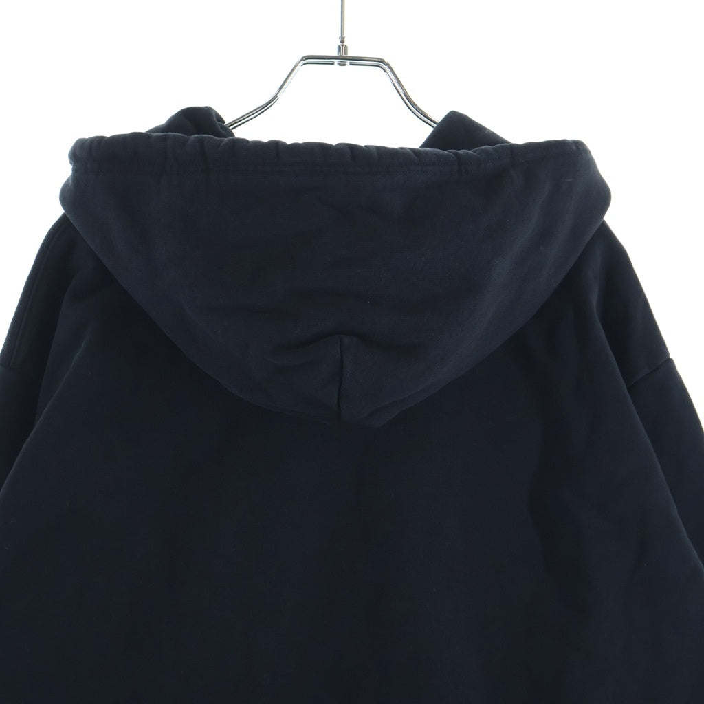 MM6 Maison Margiela(エムエムシックスメゾンマルジェラ) 21AW フロントロゴ刺繍 プルオーバースウェットパーカー フーディー ブラック S52GU0152 S25337