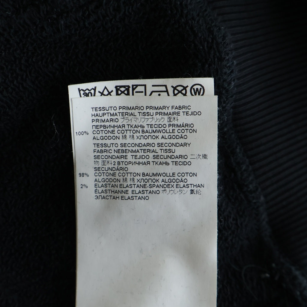 MM6 Maison Margiela(エムエムシックスメゾンマルジェラ) 21AW フロントロゴ刺繍 プルオーバースウェットパーカー フーディー ブラック S52GU0152 S25337