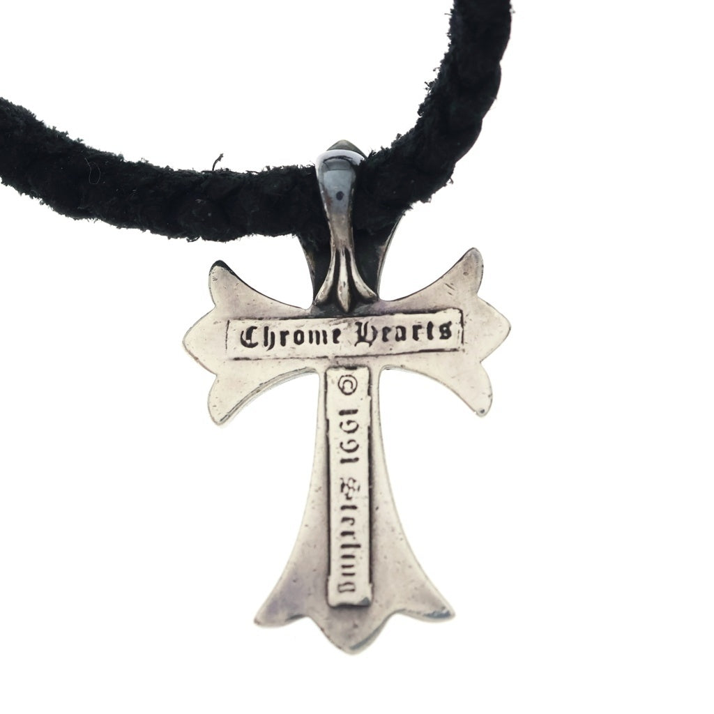 CHROME HEARTS(クロムハーツ) CH CRS SMLスモールCHクロス BC ボロチップブレイド ネックレス シルバー BCA220