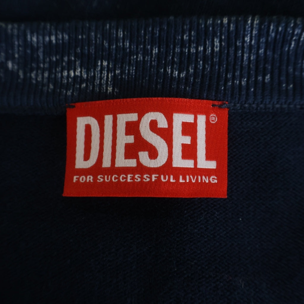 DIESEL(ディーゼル) K-LARENCE-CARDIGAN-B Vネック コットンニット カーディガン ネイビー A11190