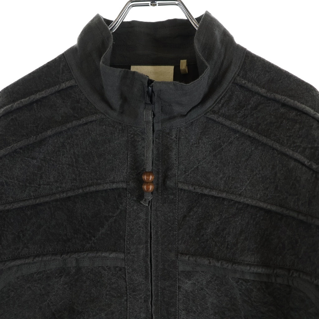 JIAN YE(ジェン イェ) 25SS HERALD JKT ジップアップ スタンドカラー ヘラルド ジャケット ブルゾン チャコール JI-25SS-JK03-2