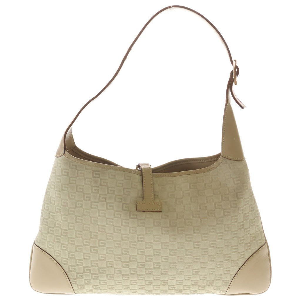 GUCCI(グッチ) GGロゴ総柄 スエードレザー ワンショルダーバッグ ブラウン 001 4057 レディース