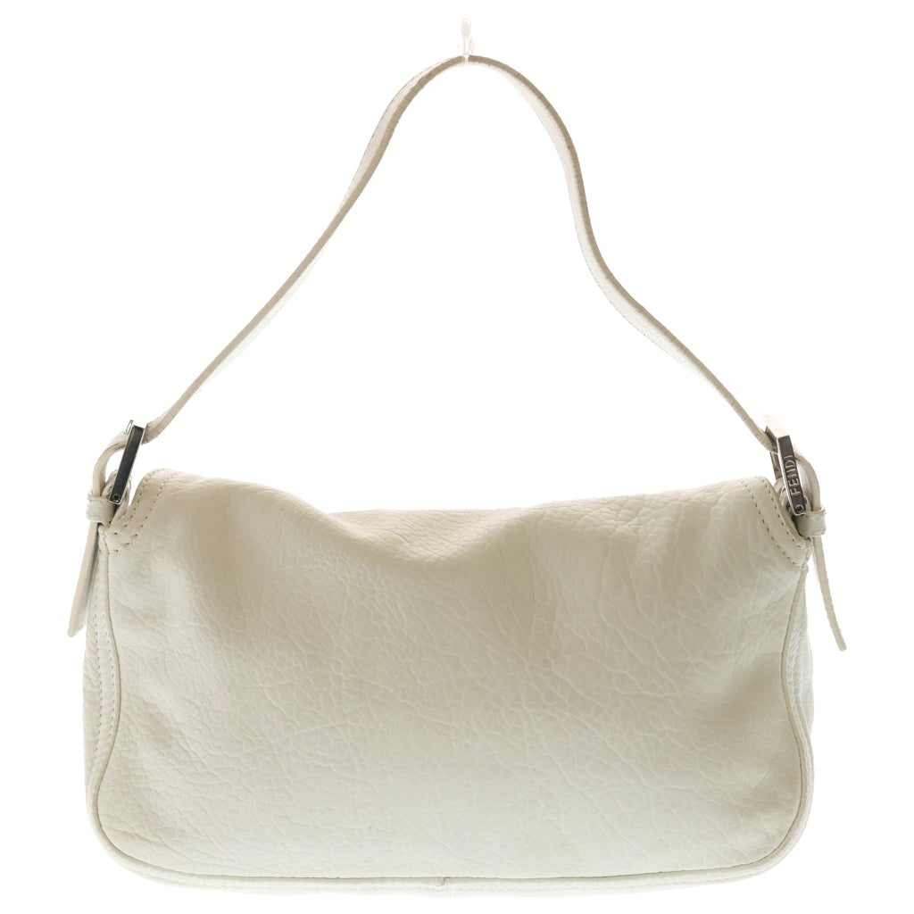 FENDI(フェンディ) マンマバケット レザー シルバーFF金具 ワンショルダーバッグ ホワイト 8BR003 レディース