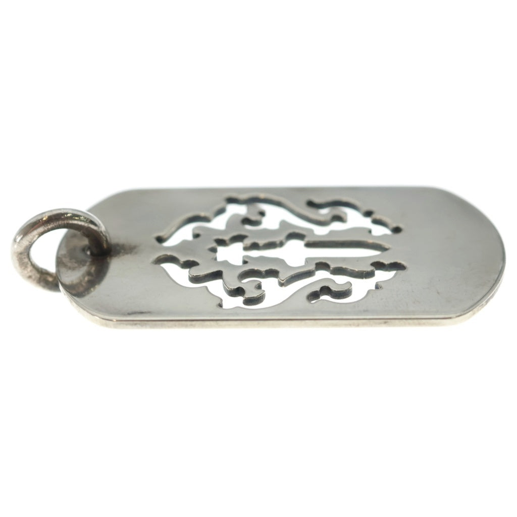 CHROME HEARTS(クロムハーツ) D TAG LRG DAGGER ダガーカットアウトドッグタグ ラージ ドッグタグ ネックレストップ シルバー