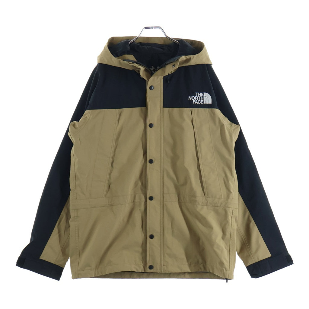 THE NORTH FACE(ザノースフェイス) MOUNTAIN LIGHT JACKET AT GORE-TEX ジップアップ マウンテンライトパーカー ナイロンジャケット ブルゾン ゴアテックス ロゴ刺繍 ベージュ NP11834